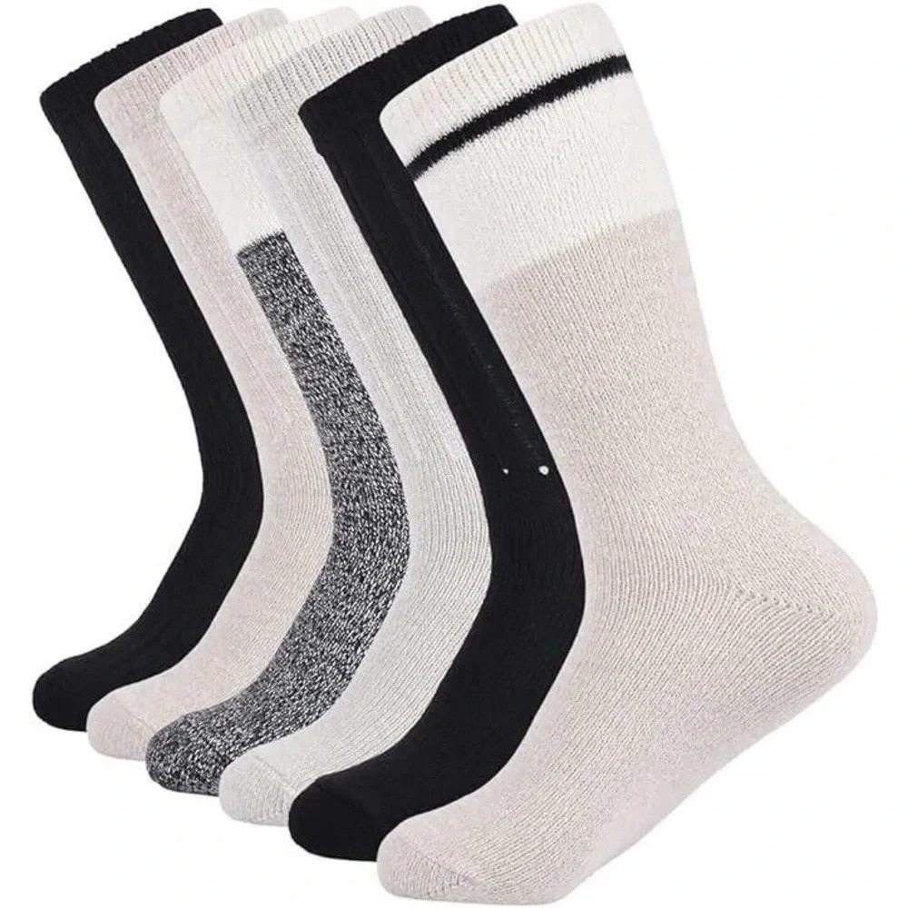 Lucky Brand Womens Boot Socks 6 Pair Super Soft Cozy Crew Winter Size 5-10 NWT!!